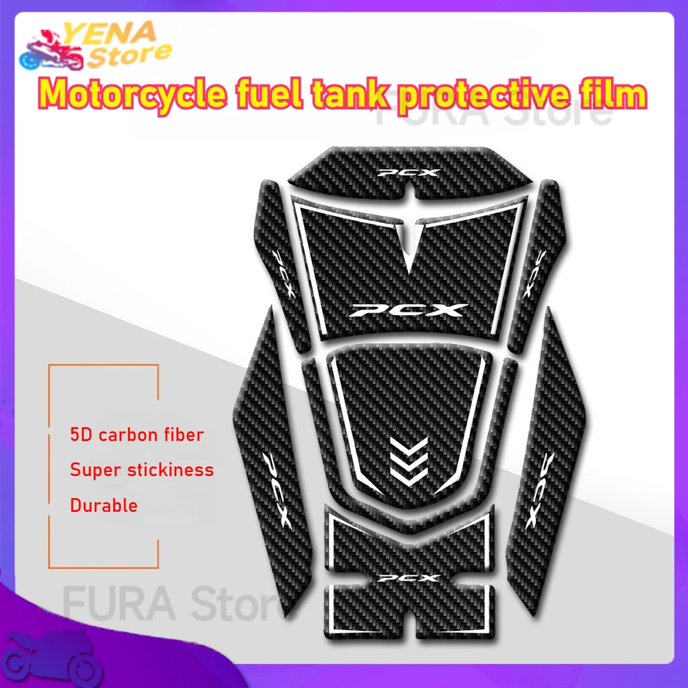 

Motorcycle carbon fiber anti-slip fuel tank pad sticker protective sticker pad is suitable for Honda PCX160 Model 21