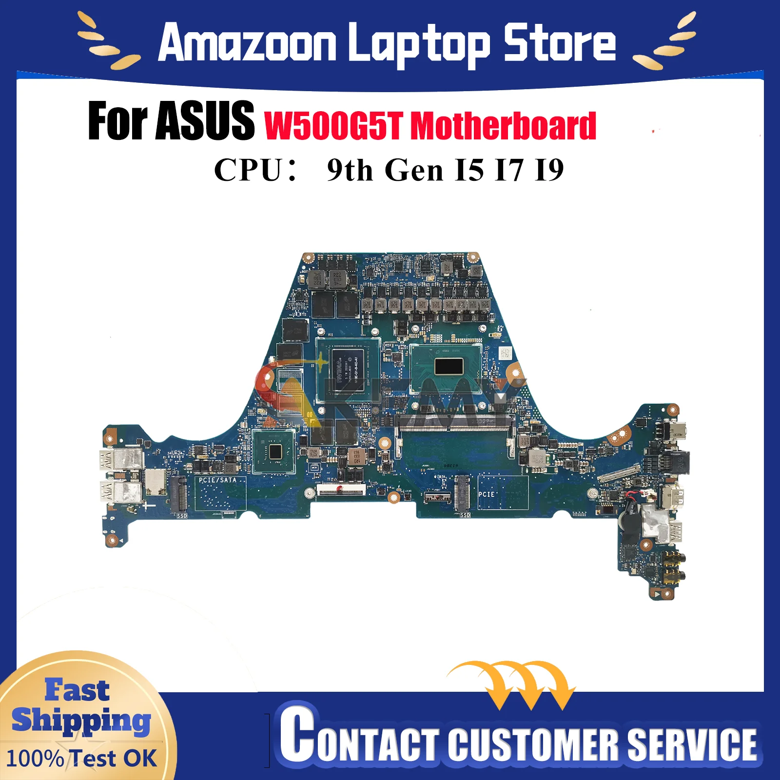 

W500G5T Материнская плата для ноутбука ASUS ProArt W500G W500G5T Материнская плата для ноутбука с процессором I5 I7 I9 100% тестирование ОК быстрая доставка stk