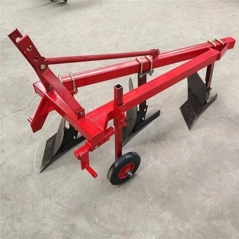 Agricultural small four-wheel horsepower tractor matching hanging cultivated land double plough 220