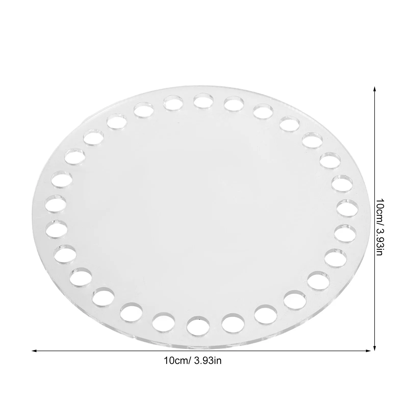 10Pcs Crochet Bag Base Weaving Acrylicen Base Board Clear 3.9 Round Bottom Basket Bottom Shaper for DIY Basket Weaving Supplies