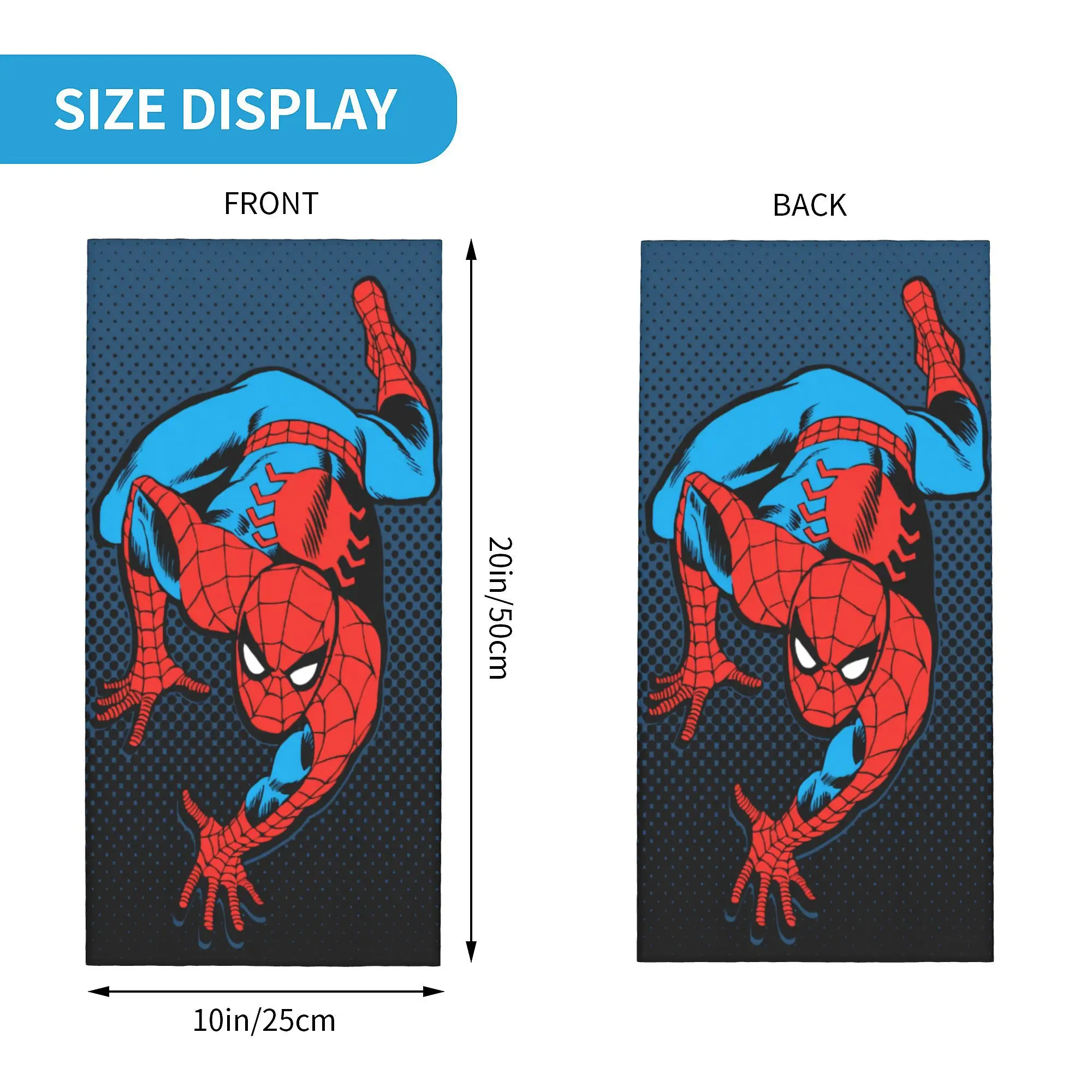 Custom Spider Man Manga Bandana Neck Gaiter for Hiking Running Women Men Wrap Scarf  Headband Warmer