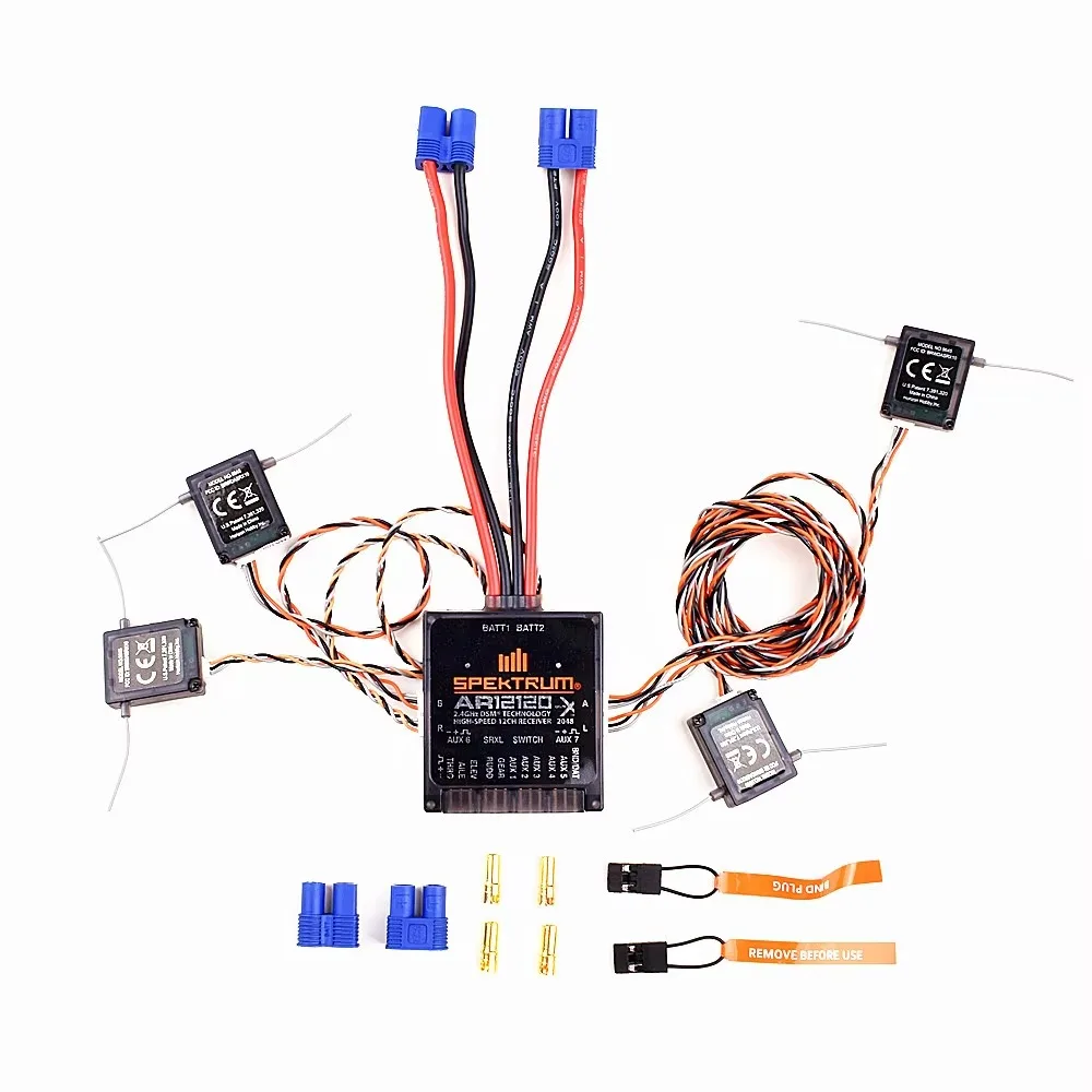 BoMsAR12120 12ch DSMX XPlus PowerSafe Receiver SPMAR12120 Compatible X Plus JR Spek RC Remote Controller