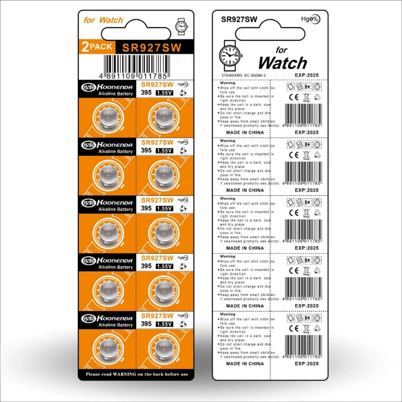 Nuovo 10 pz AG7 395 LR927 srsr927sw batterie al litio batteria a bottone per orologio giocattoli calcolatrice di controllo giocattolo