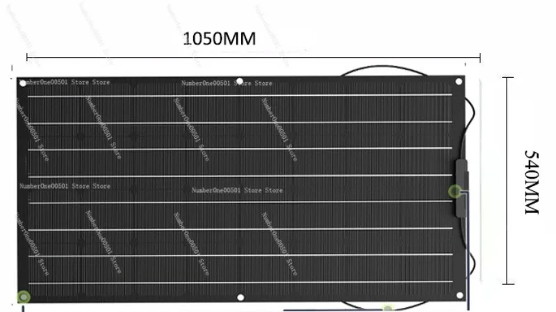 

100 semi-flexible monocrystalline solar panels, RV outdoor solar storage system power generation panels