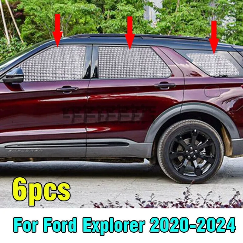 

Для Ford Explorer 2020-24 боковое окно лобовое стекло конфиденциальности внутренний солнцезащитный козырек 6 шт.