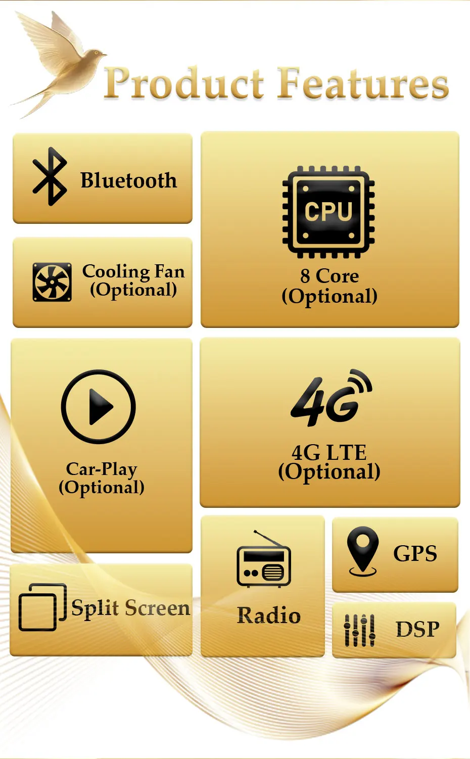 Kabelloses CarPlay Android 16 Auto-Radio mit geteiltem Bildschirm für Ford Ka 2008 - 2014 GPS-Navigation DSP Video BT 4G Head Unit WIFI – Detail 4