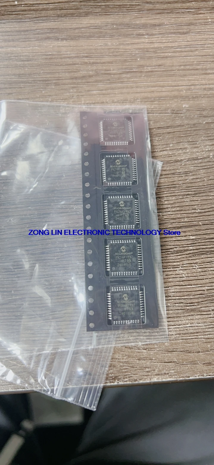 Newly imported PIC16F1937-I/PT 16F1937 SMT TQFP-44 8-bit microcontroller chip      5PCS