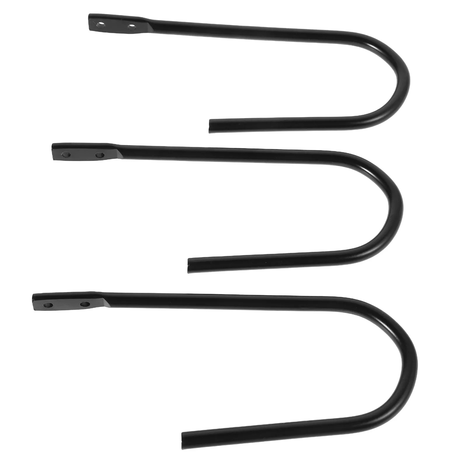 1Set Black Iron U Shape Curtain Hooks Wall Mounted Space Saving Holdbacks for Drapes Curtains Tie Backs Shower Bathroom Decor