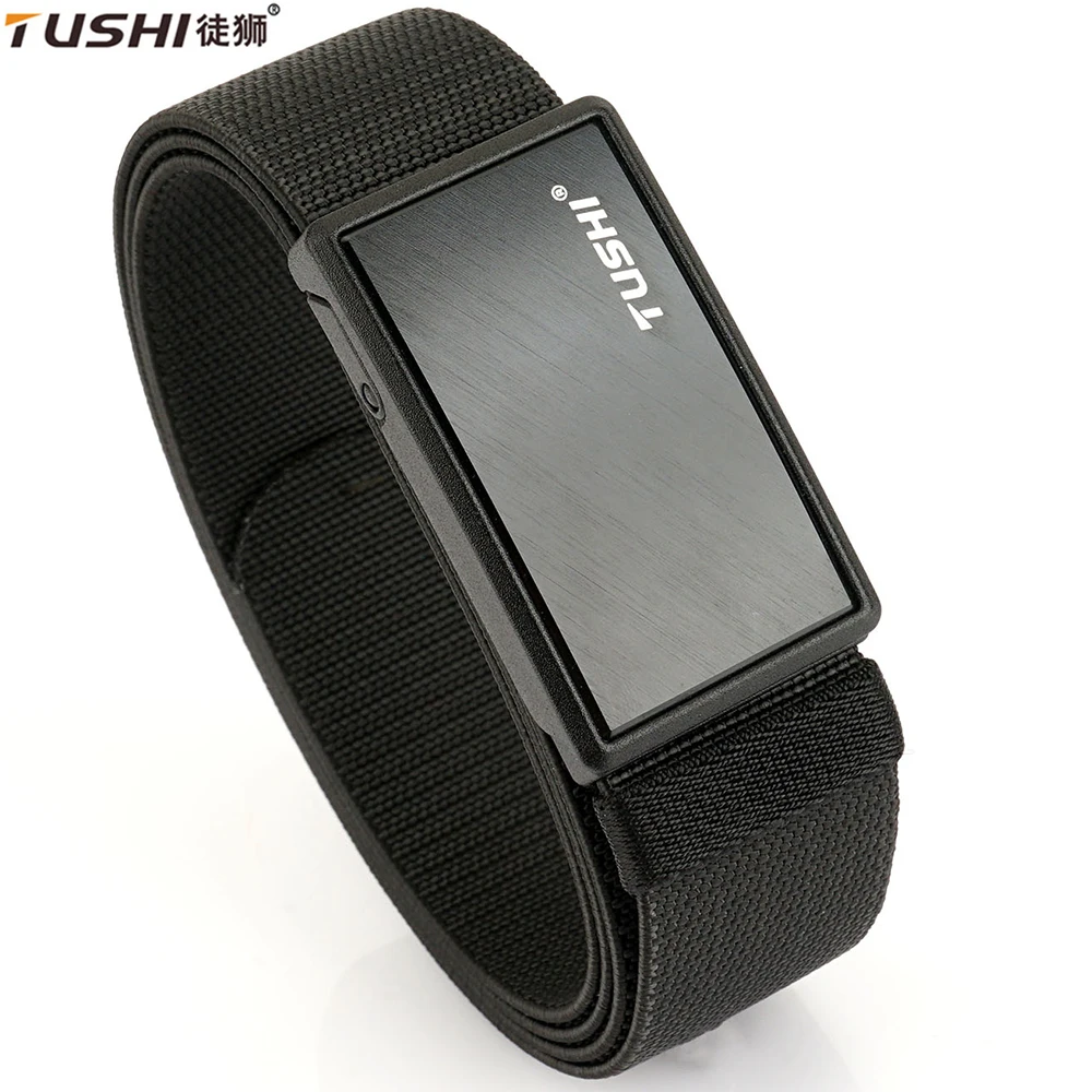 

TUSHI New Magnetic Buckle Light Comfortable Nylon Military Belt Outdoor Hunting Multifunctional Tactical Canvas Belt Men Belt