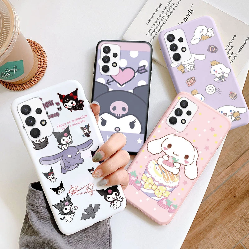 For Samsung Galaxy A32 4G A 32 5G Silicone Phone Case Cute Funny Sanrio Kuromi Melody Cartoon Coque Soft Funda For GalaxyA32 Bag