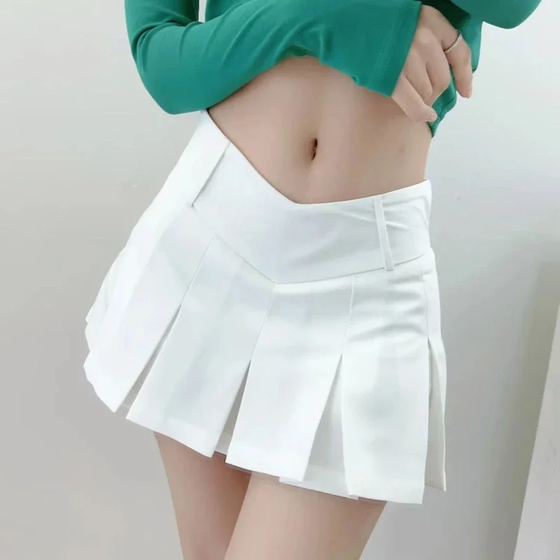 

Low Waist Pleated Skirts Women American Style Y2k Hot Girls Sexy Summer Mini Skirt Lovely Stylish Faldas De Mujer Street Wear