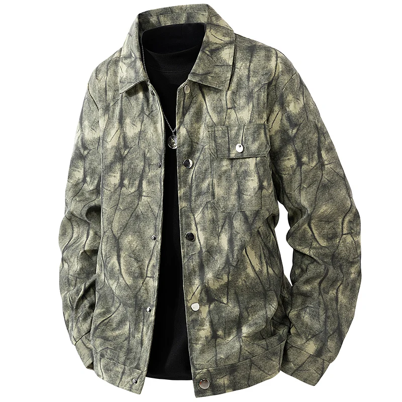 

American Retro Functional Style Jacket Men's Autumn and Winter New Item Design Trendy Jacket Jacket Loose Collar Jacket