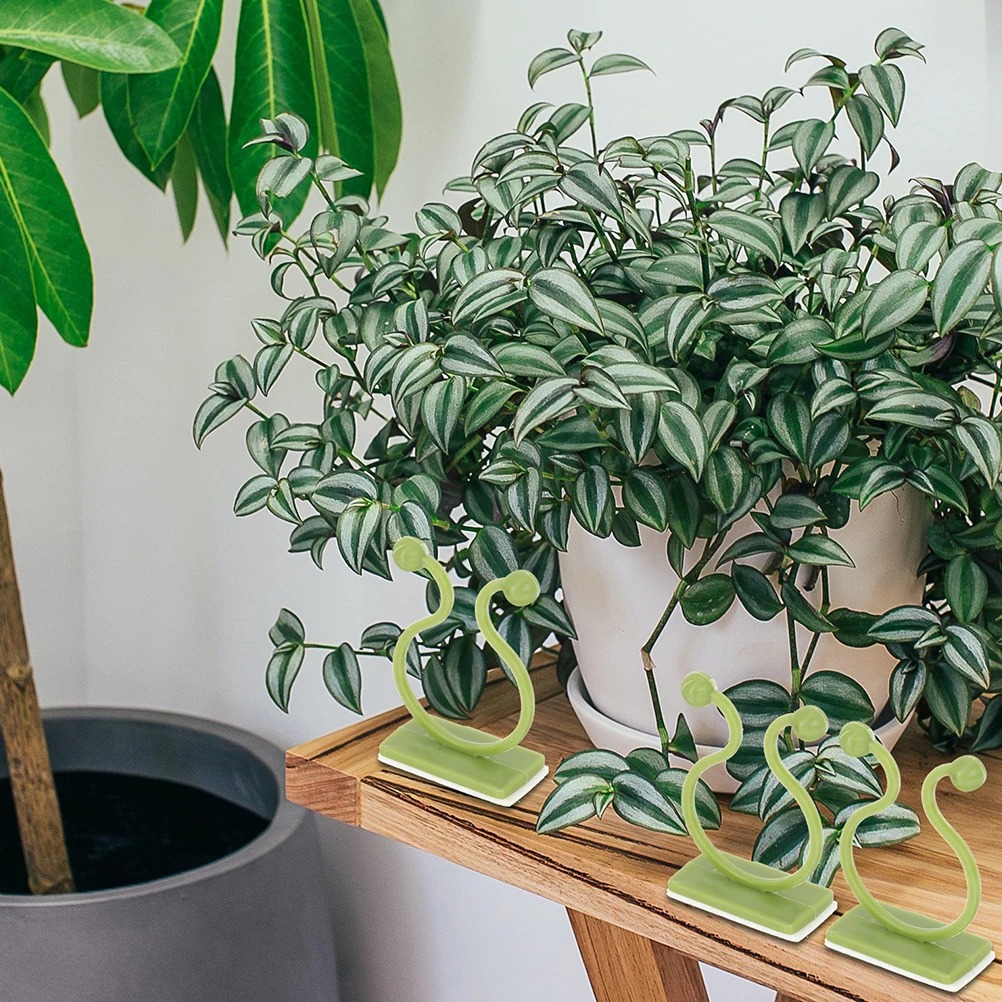 

110 Pcs Fixer Plant Clips Hooks Small Medium Vines Holder Live Plants Large Green Reusable Garden Support Indoor