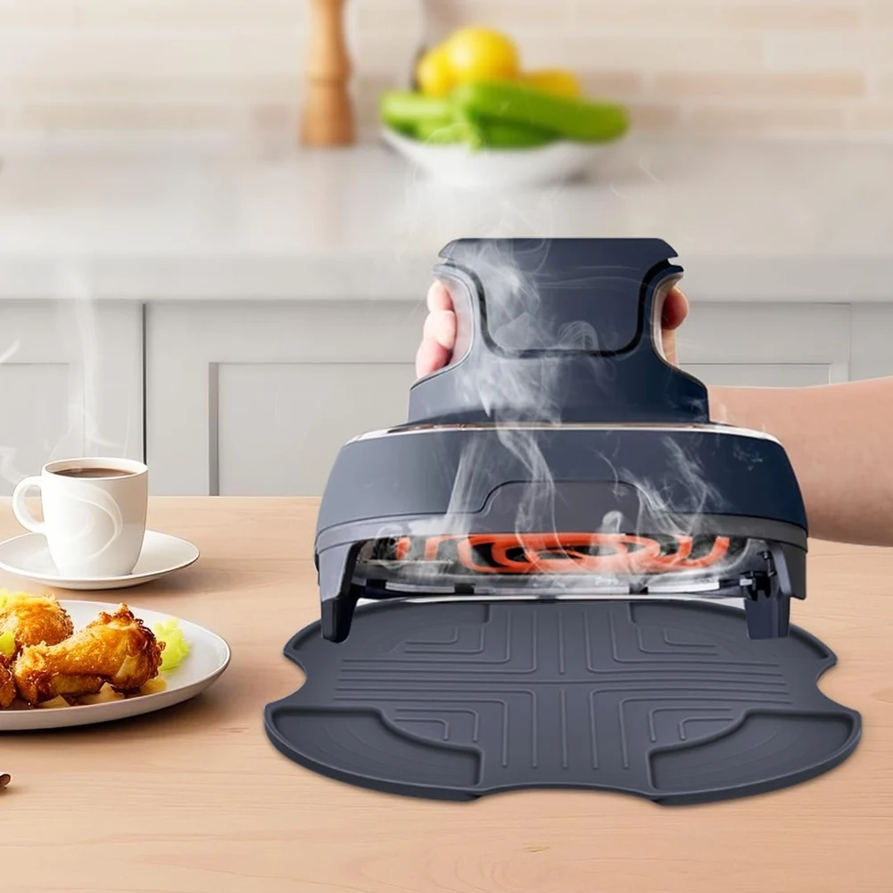 ASWUT-2PCS Air Fryer Silicone Pads For Ninja Crispi Heat-Resistant Hot Pads Potholders Protect Countertops From Scratches A