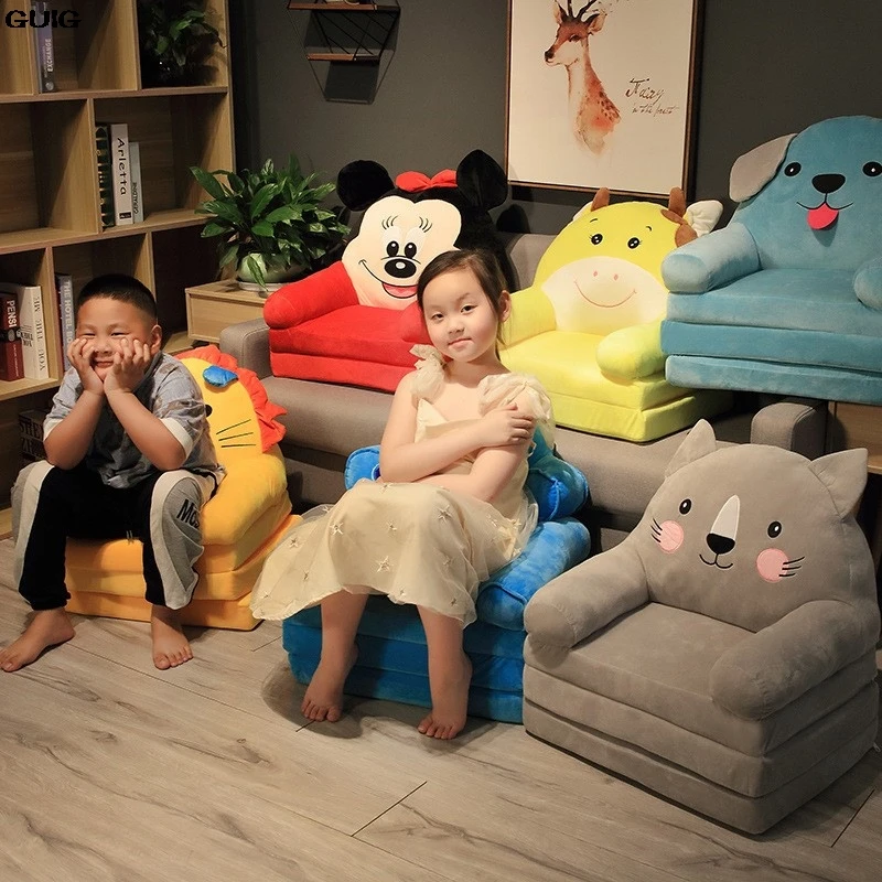 

GUIG Children's Sofa Cute Cartoon Lazy Folding Small Sofa Bed Girl Princess Baby Toddler Dual-purpose Child Seat Hot New