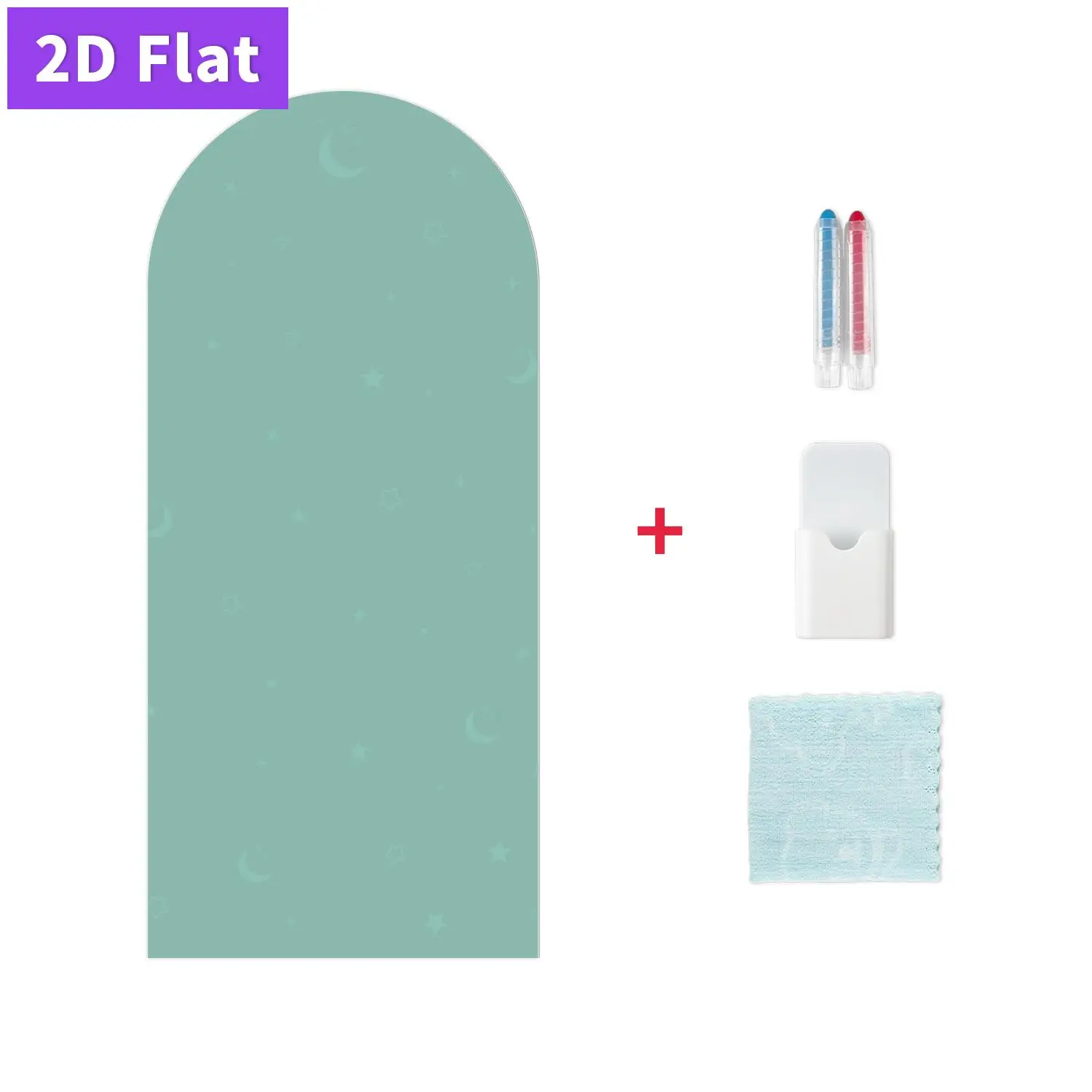 1 PC small cloud-shaped arched pattern, multi-color selection, self-adhesive magnetic wall sticker, 45*100cm