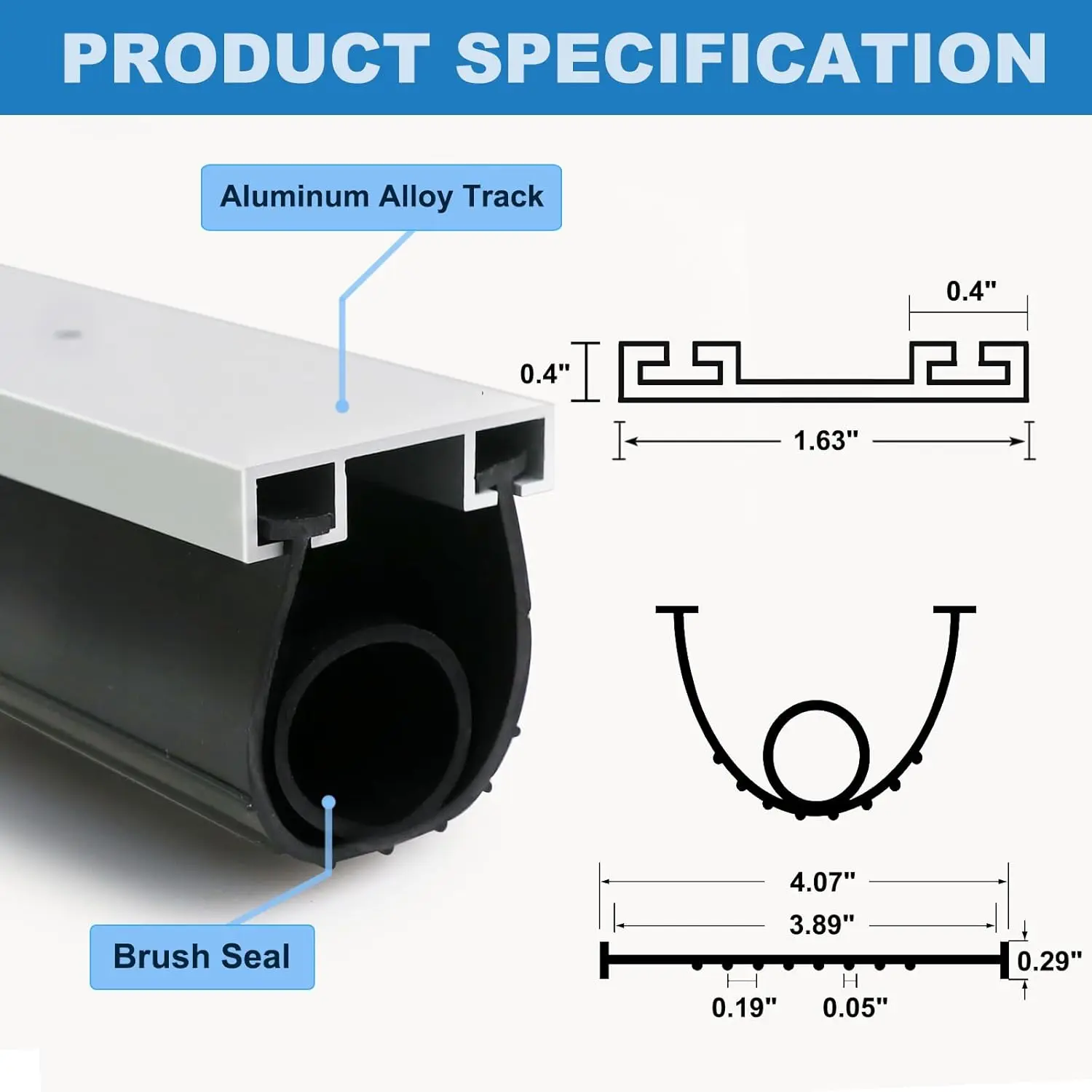 zy Universal Garage Door Seals Kits, Pre-Drilled 20 Feet U+O Ring Heavy-Duty Weatherproofing Garage Door Rubber Seals Bottom