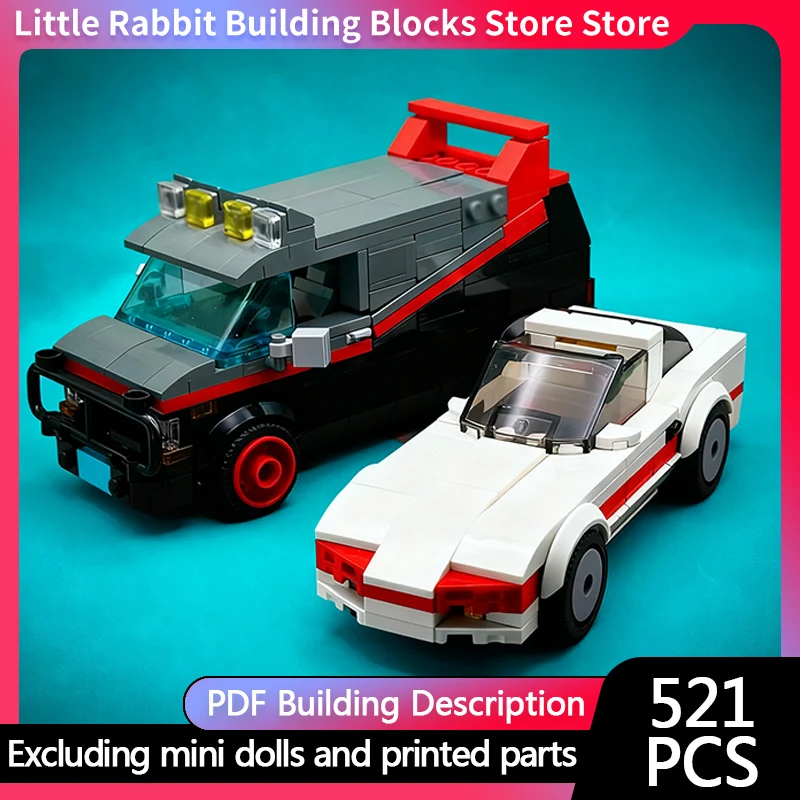 Speed Racing Car Model MOC Building Bricks Vehicle Double Pack Modular Technology Children Holiday Gifts Assemble Toys Suit