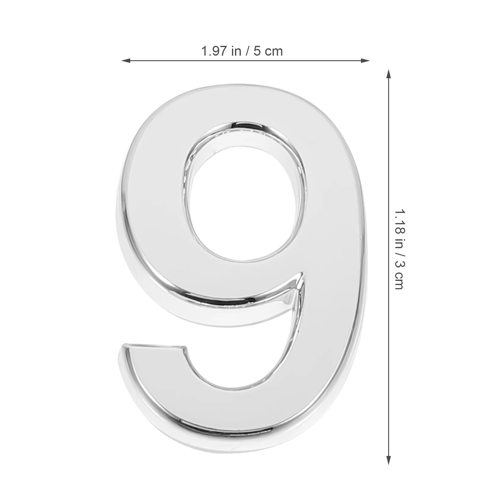 

10pcs 3D Metal Plated ABS Numbers Stickers Door House Mailbox Number Plates Durable Smooth Glossy Long Term Use