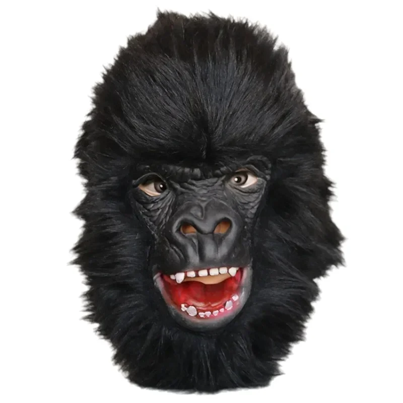 King Kong Maske Horror Tier Gorilla Affe Maske Neuheit Halloween Cosplay Kostüm Kopfbedeckung Tier Party Schimpanse Vollkopfmaske