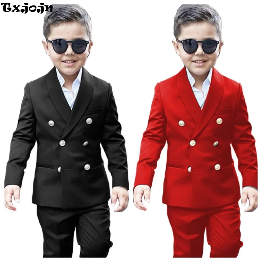 

Txjojn Two Pieces Daily Boys School Suit Set Formal Slim Fit Sets For Communion Dress Clothes Kids Wedding Ring Bearer Outfit