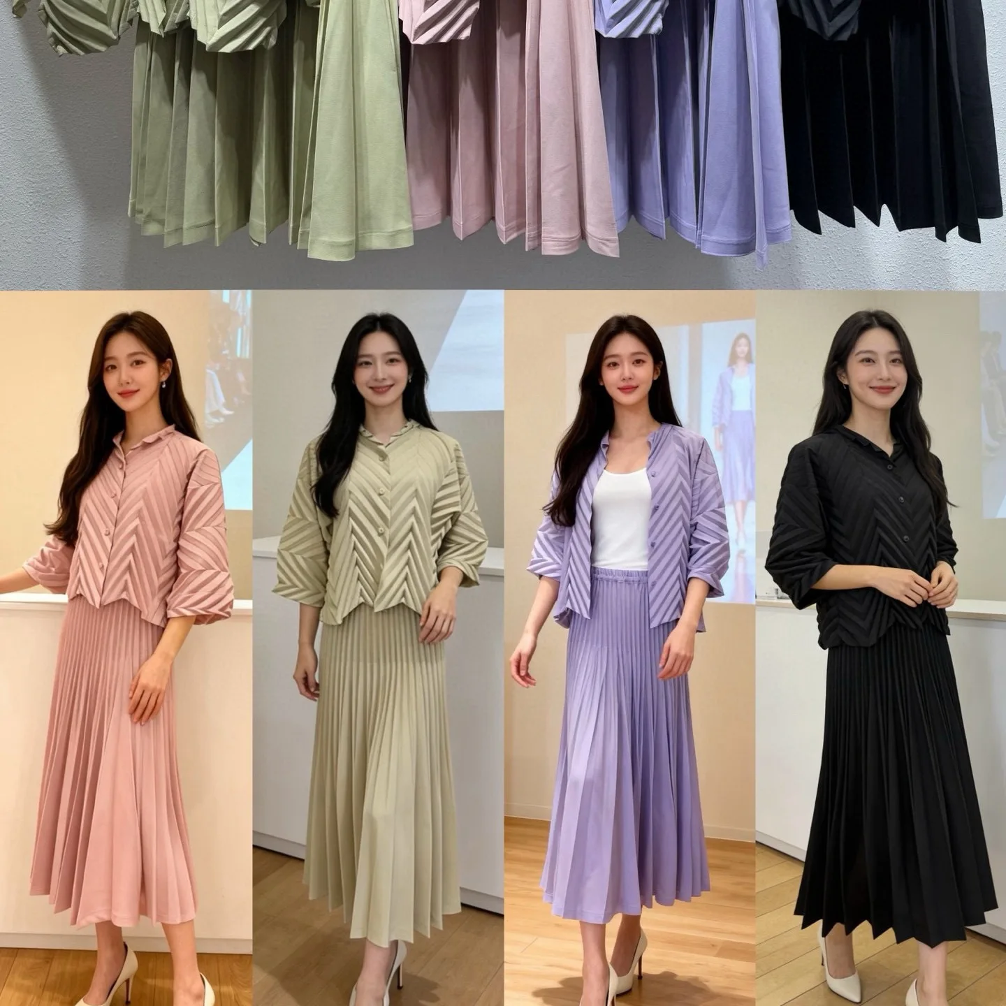 

Miyake плиссированная 2026, весенняя новая юбка до половины тела, женская плиссированная юбка ручной работы, плиссированная полуюбка с высокой талией, модели средней длины