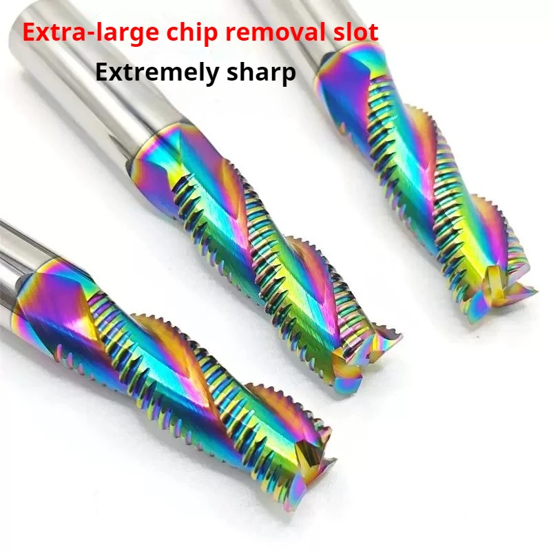 Roughing End Mill 1-20 Carbide 3 Flutes 4F For Steel Iron Aluminum MDF Fiberglass Acrylic Wood Copper Plastic CNC ROUTER BIT