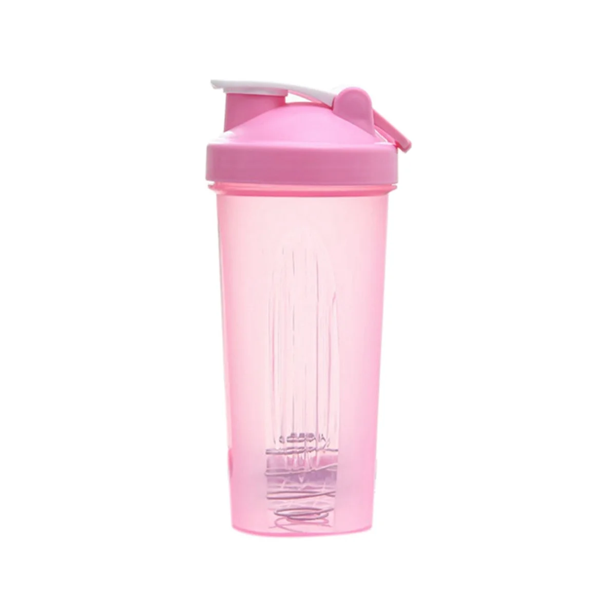 Shaker Cup Sports Portable Convenient Stirring Cup 600Ml Plastic Shakers Bottle Adults Pink