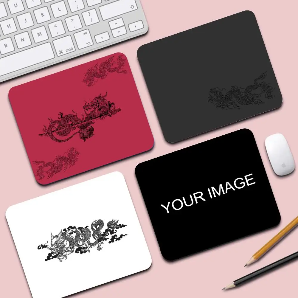 HYBXAXC Vintage Chinese Dragon Oriental Aesthetic Gaming Small Mouse Pad Non-Slip Rubber Desk