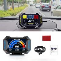 OBD2 Gauge Car HUD Head-Up Display Multifunctional Digital Gauge USB Powered Automotive Display Car Speedometer GPS Tachometer