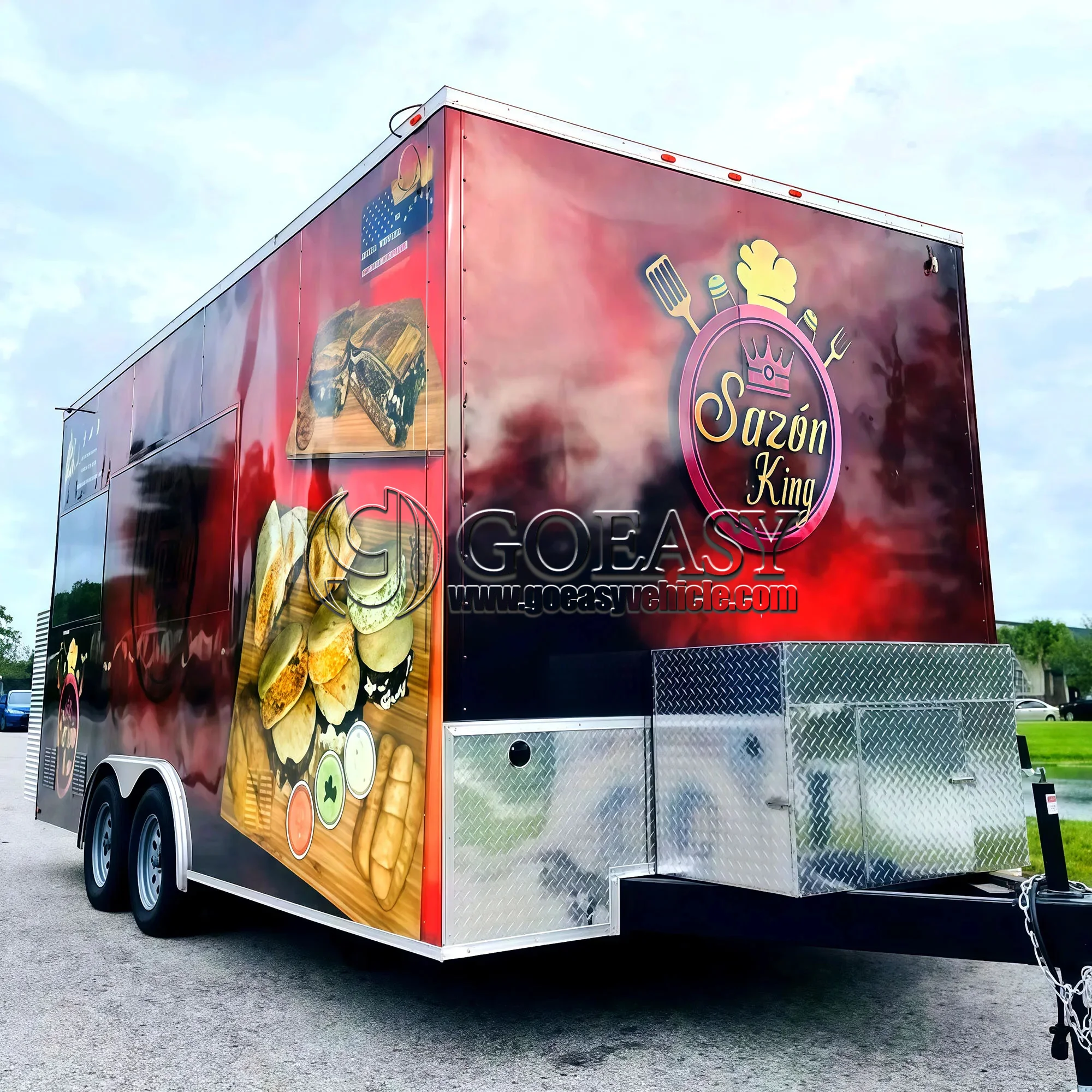 USA Standard 16ft Mobile Food Trailer with Ice Cream and Coffee Cart Fully Equipped