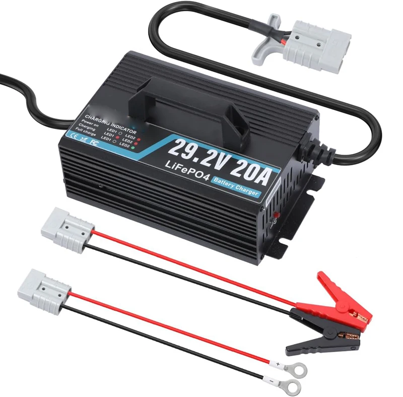 

Оптовая продажа зарядных устройств для LiFePO4 аккумуляторов 24V E-Fast 8S 29.2V 20A, зарядное устройство для LiFePO4 аккумуляторов для зарядки RV.