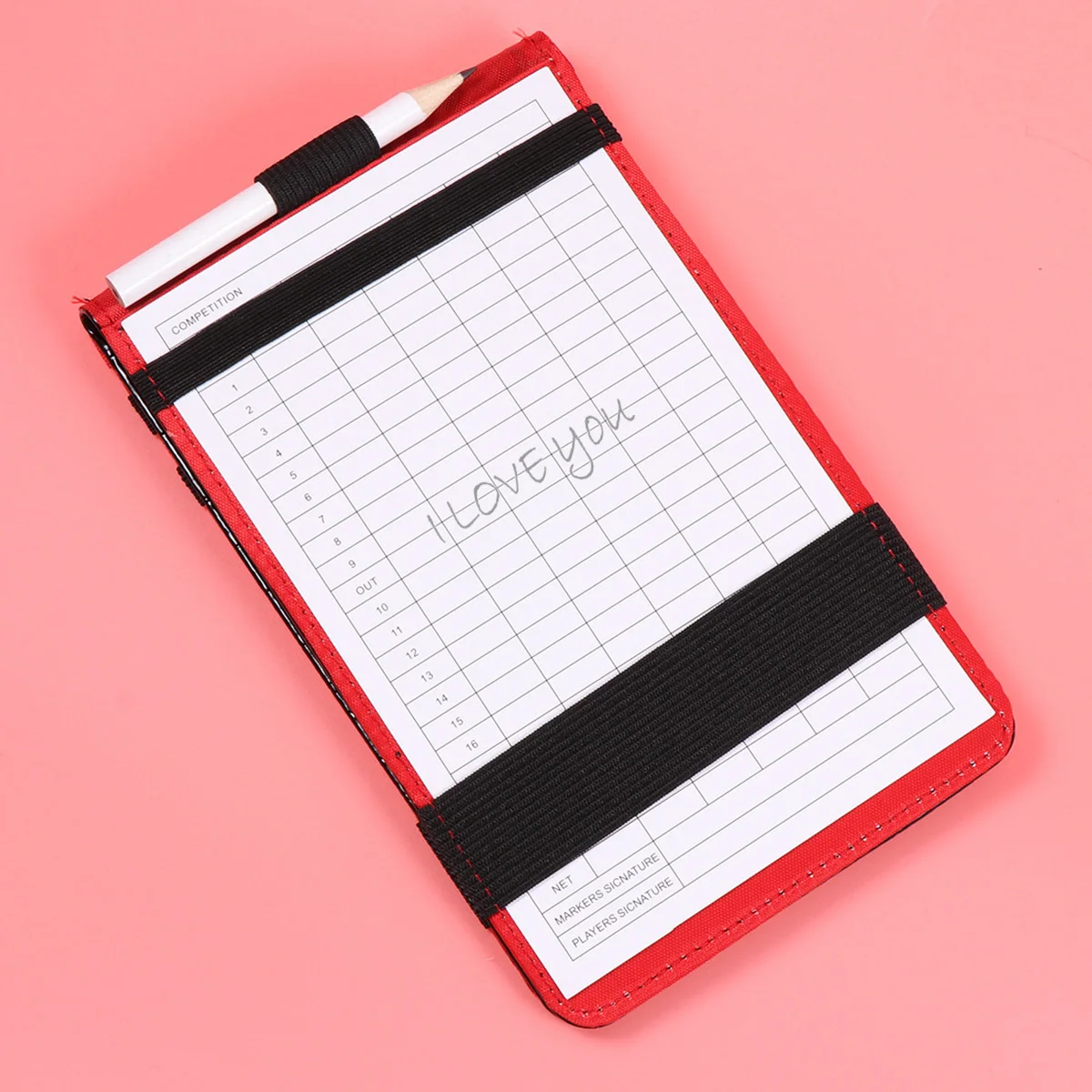 

Golf Scoring Book Multicolor Scorecard Holder Pocketbook Tracker PU Keeper Lightweight Portable Notebook Gift