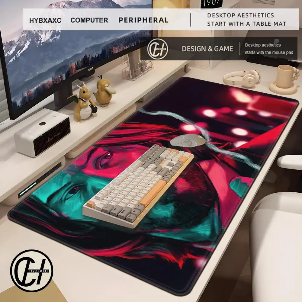 John Wick Mousepad antiderrapante Lockedge Office Student Gaming Almofada de escrita grande espessada 100x50