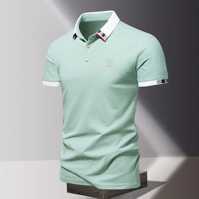 2026 Summer New Men\'s Fashion Sports Short sleeved T-shirt Men\'s High end Leisure Business Short sleeved Polo T-shirt Men\'s Top