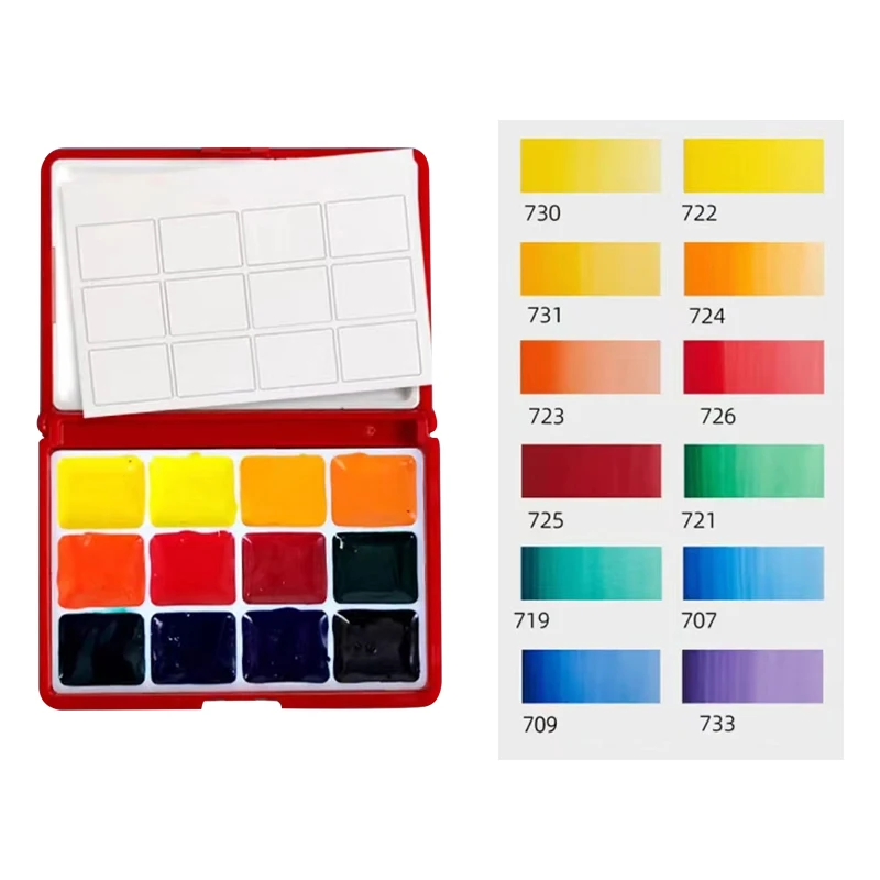 Portable Winsor Newton Cotman Professional Watercolour Set Mini 12/24 Colours for Artists Beginners Students Art School Suplies