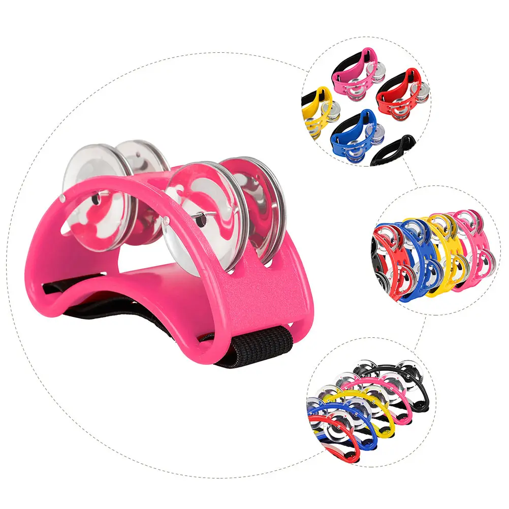 

Shakers Musical Instrument with Foot Tambourine Design Portable Davul Drum for Live Shows Unique Footbell Rhythm Companion Gift