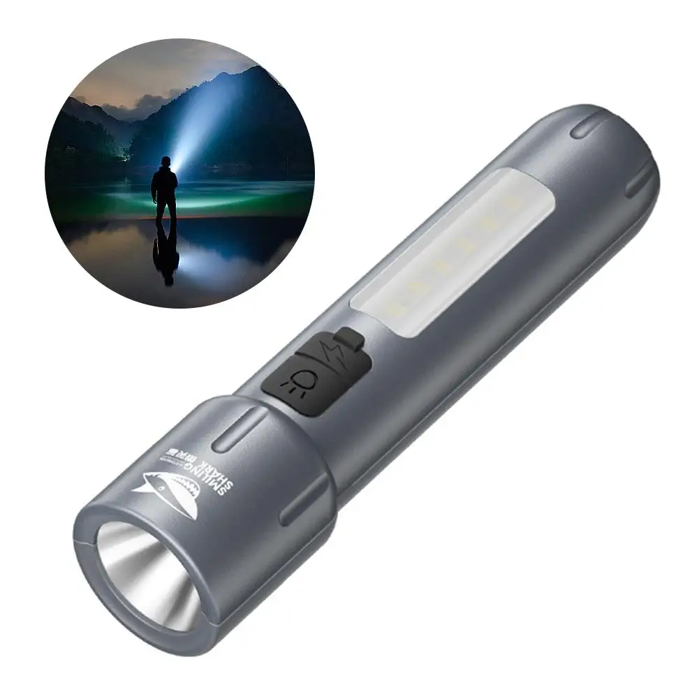 

Flashlights Portable Mini COB Large Floodlight Side Camping Long-Range Flashlight Waterproof Flashlight Spotlight F2T9