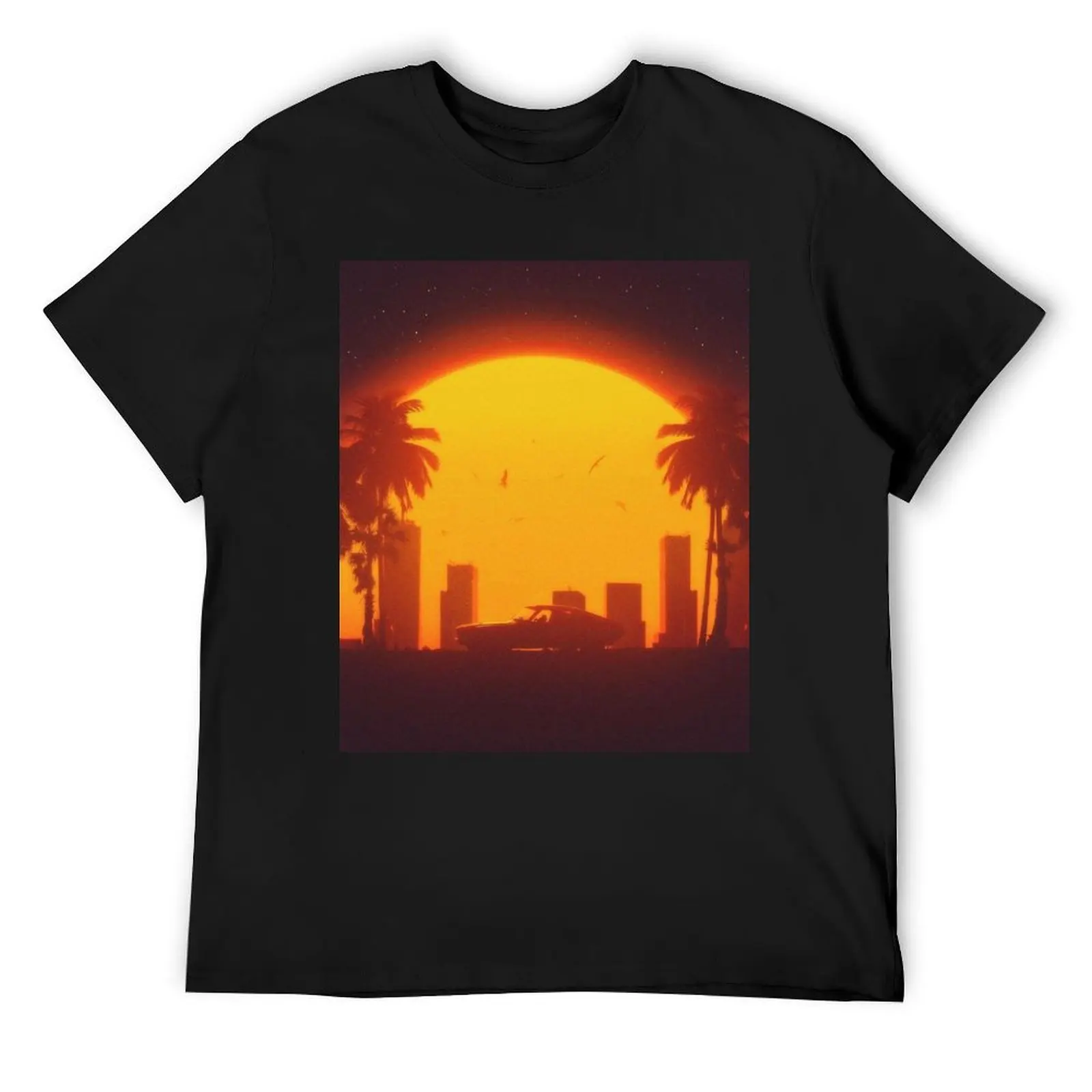 GOLDEN SUNSET DRIVE T-Shirt vintage aesthetic clothes vintage t shirt men