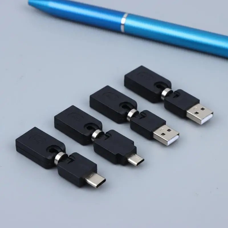 5PCS Rotating And Swivel Twist USB Male To Female 360 Degree Rotation Angle Extension Adapter Convertor Extension Head Type A