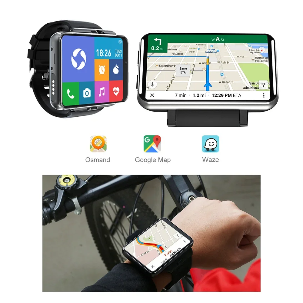 DM100 4G LTE 2.86 inch CAMERA 5.0MP GPS positioning APP download heart rate monitoring Android smart watches