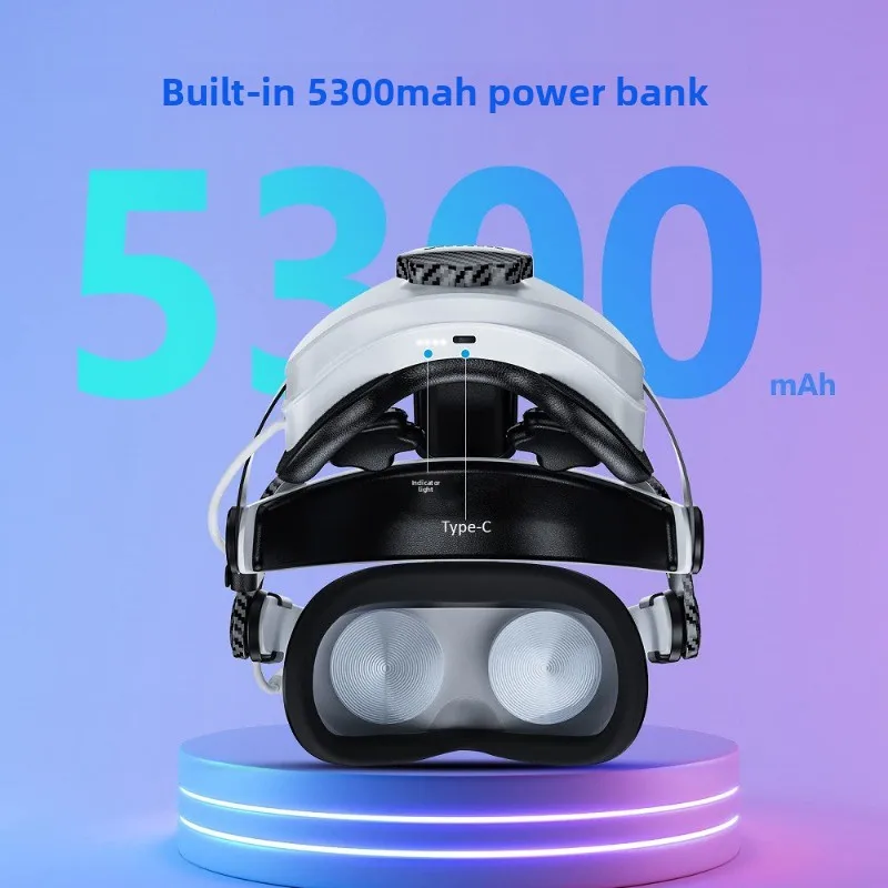 

FOR Oculus Quest2 Headset Carbon Fiber VR Charging Replacement Elite 5300mAh Headset VR Accessories