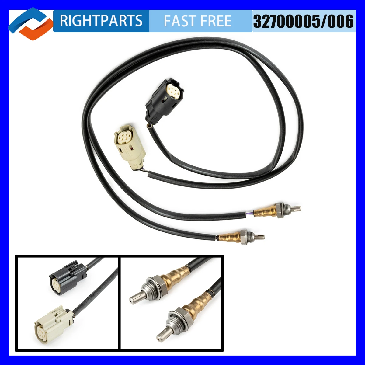 RIGHTPARTS 2PCS 32700005 32700006 Front & Rear O2 Oxygen Sensor For Harley Davidson Dyna FXD Softail FLS V-Rod VRSC 2012-2017