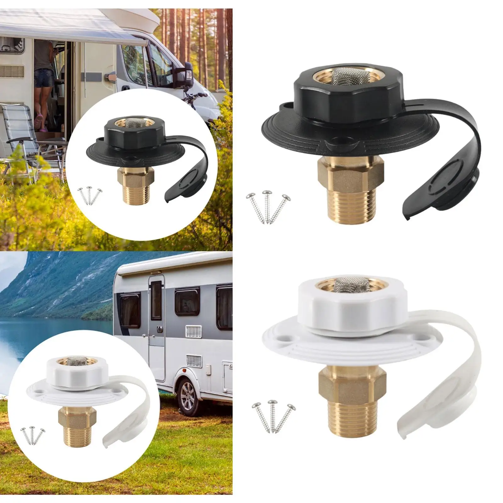 

Впускной клапан для подключения к городской водопроводной сети RV, 7,3 см, латунный, с обратным клапаном, быстрозаполняемый, для прицепов и морского применения