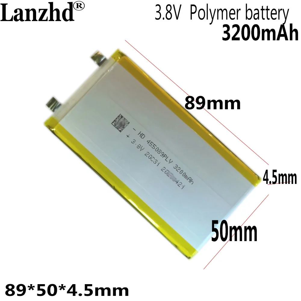 3.8V battery 3200mAh Lithium polymer Rechargeable Batteries For Tablet PC Power Bank mobile phone battery 455089