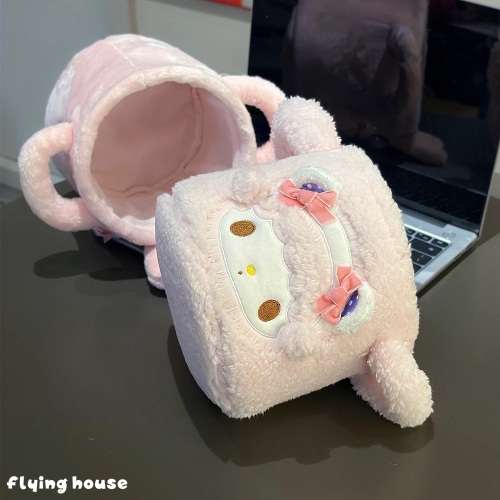 

Мультяшное плюшевое ведро Sanrio Hello Kitty My Melody My Sweet Piano, домашний настольный беспорядок, сортировочная коробка, ящик для хранения канцелярских принадлежностей