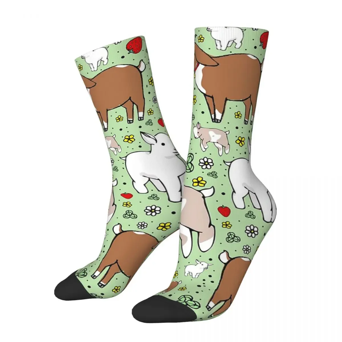 Bas absorbant la sueur Harajuku pour chèvres, chaussettes longues toutes saisons, accessoires pour cadeau d'anniversaire unisexe