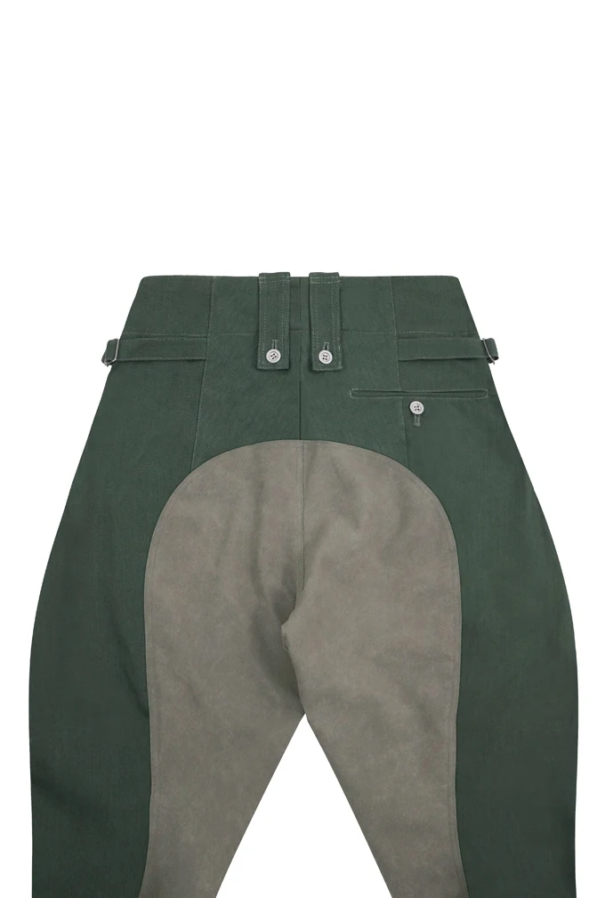 Pantalones de montar tropas verdes, caña HBT, alemán Heer M43, WWII, GUHB-B020