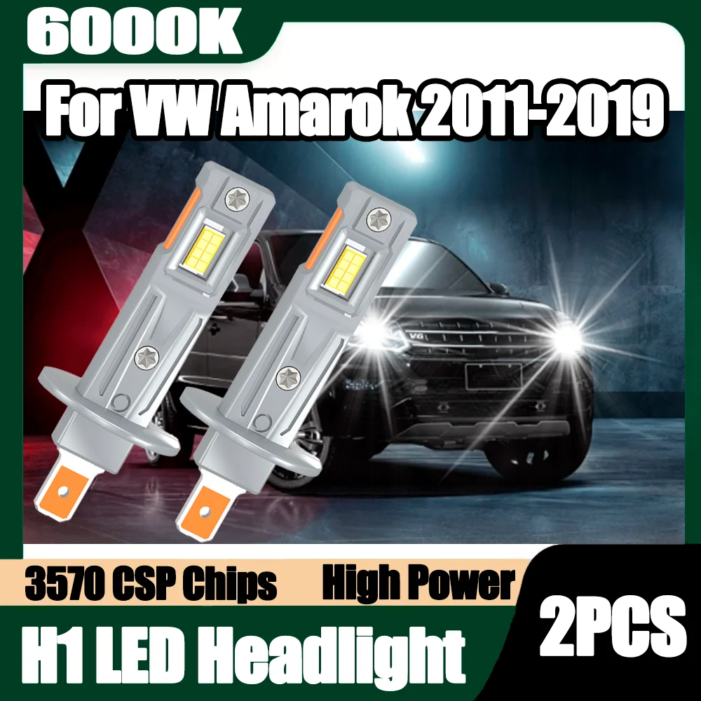 

2PCS 30000LM High Power H1 LED Headlight Car Bulbs 6000K Super White 3570 CSP Chips Plug and Play 130W For VW Amarok 2011-2019