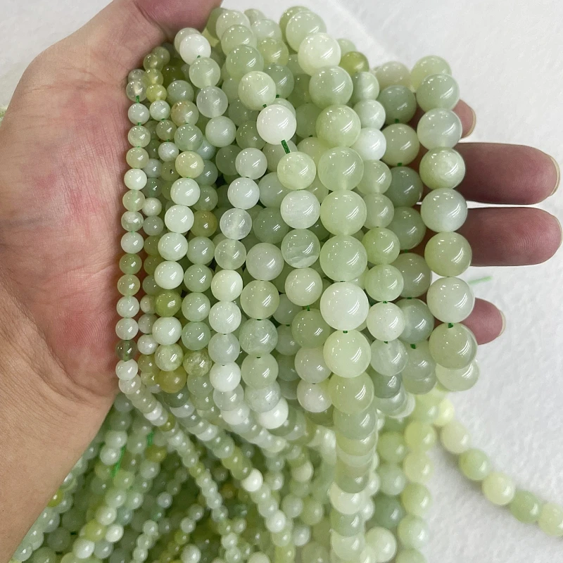 6 8 1012MM Natural Stone Beads Jade de chine Agate Jades Loose Spacer Beads for Jewelry Making DIY Bracelet Necklace Accessories